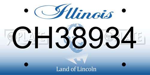 CH38934 Illinois License Plate