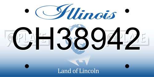 CH38942 Illinois License Plate