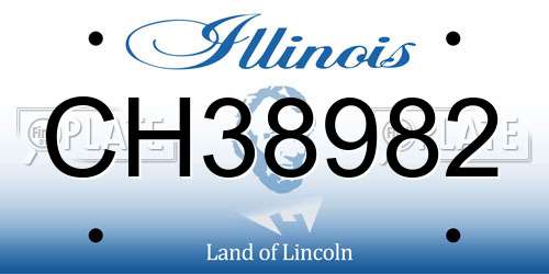 CH38982 Illinois License Plate