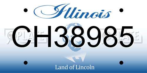 CH38985 Illinois License Plate