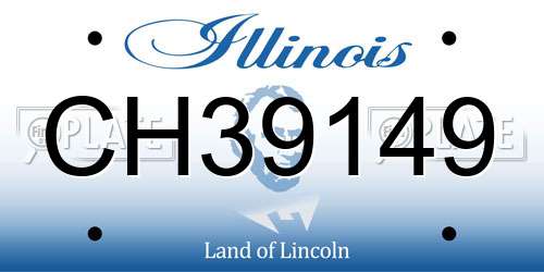 CH39149 Illinois License Plate