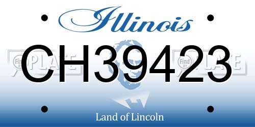 CH39423 Illinois License Plate