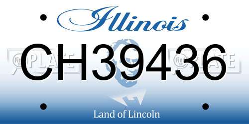 CH39436 Illinois License Plate