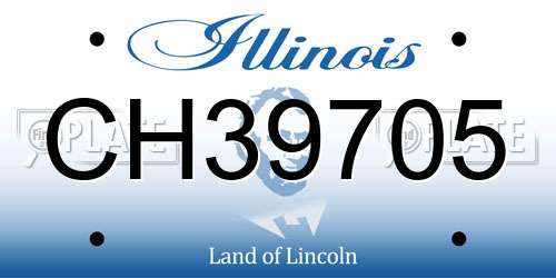 CH39705 Illinois License Plate