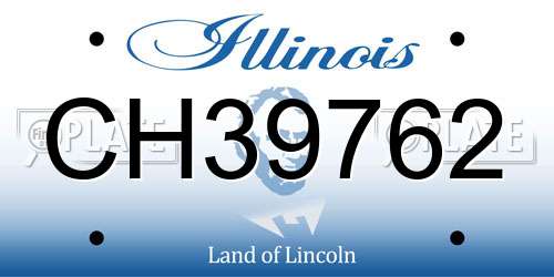 CH39762 Illinois License Plate