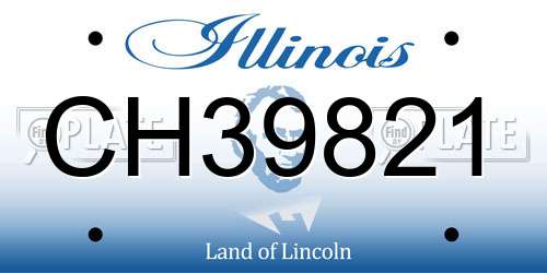 CH39821 Illinois License Plate