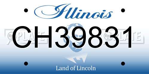 CH39831 Illinois License Plate