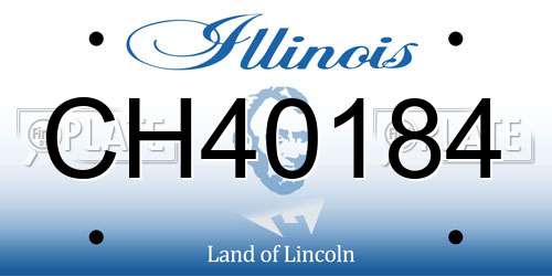 CH40184 Illinois License Plate