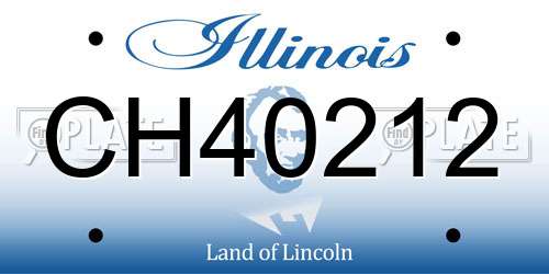 CH40212 Illinois License Plate