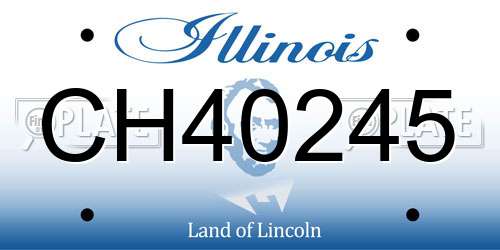 CH40245 Illinois License Plate