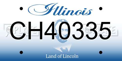 CH40335 Illinois License Plate