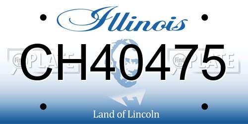 CH40475 Illinois License Plate