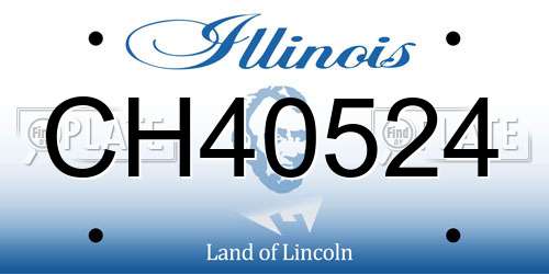 CH40524 Illinois License Plate