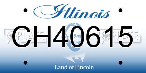 CH40615 Illinois License Plate