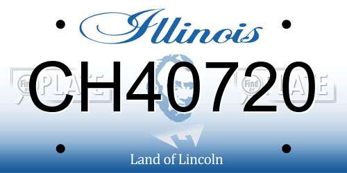 CH40720 Illinois License Plate