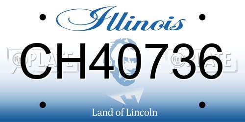 CH40736 Illinois License Plate