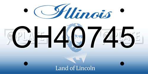 CH40745 Illinois License Plate
