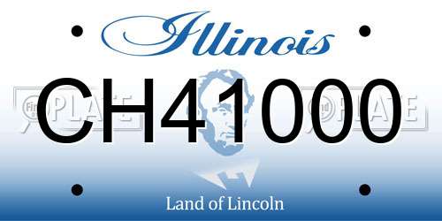 CH41000 Illinois License Plate