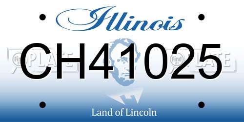 CH41025 Illinois License Plate