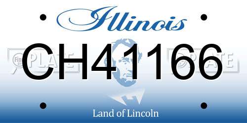 CH41166 Illinois License Plate