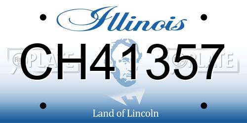 CH41357 Illinois License Plate
