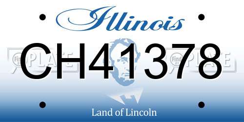 CH41378 Illinois License Plate