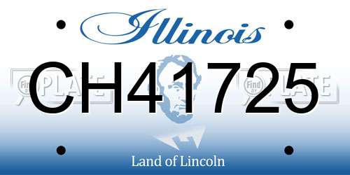 CH41725 Illinois License Plate