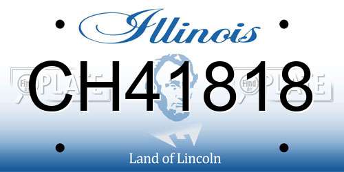 CH41818 Illinois License Plate