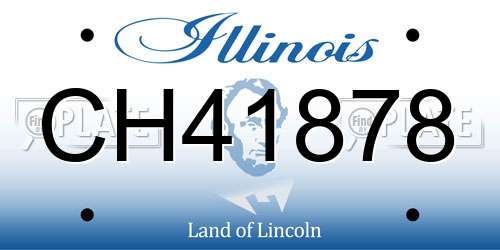 CH41878 Illinois License Plate