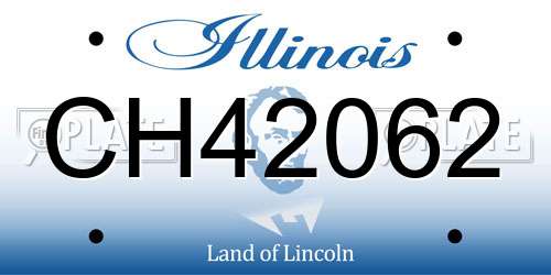 CH42062 Illinois License Plate