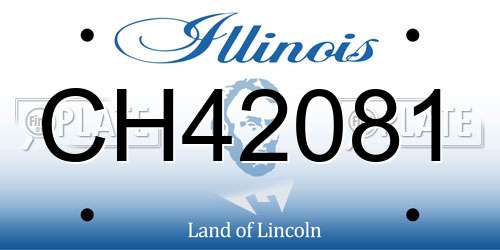 CH42081 Illinois License Plate