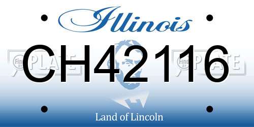 CH42116 Illinois License Plate