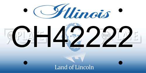 CH42222 Illinois License Plate