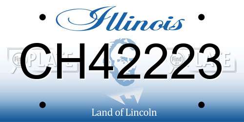 CH42223 Illinois License Plate