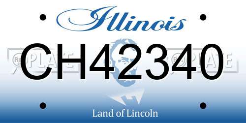 CH42340 Illinois License Plate