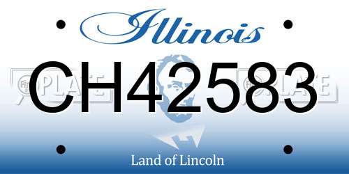 CH42583 Illinois License Plate