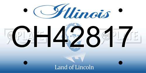 CH42817 Illinois License Plate