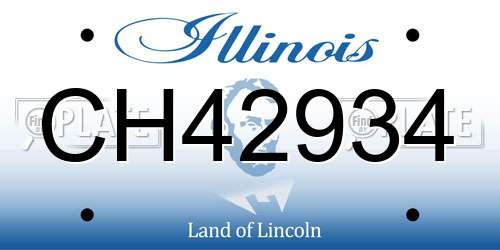 CH42934 Illinois License Plate
