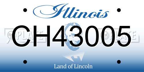 CH43005 Illinois License Plate