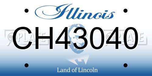CH43040 Illinois License Plate