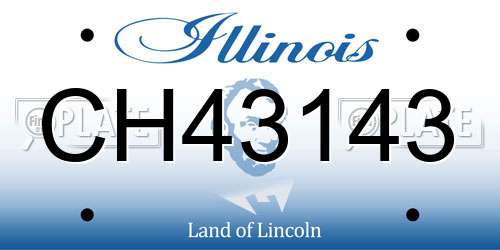 CH43143 Illinois License Plate