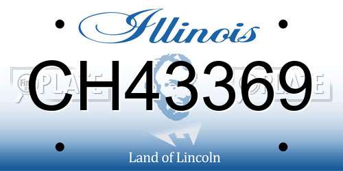 CH43369 Illinois License Plate