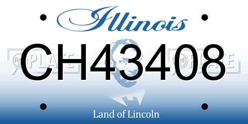 CH43408 Illinois License Plate
