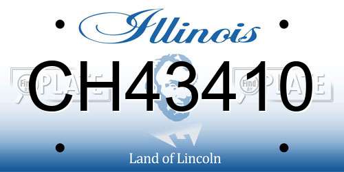 CH43410 Illinois License Plate