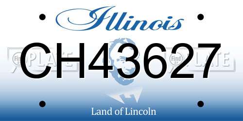 CH43627 Illinois License Plate