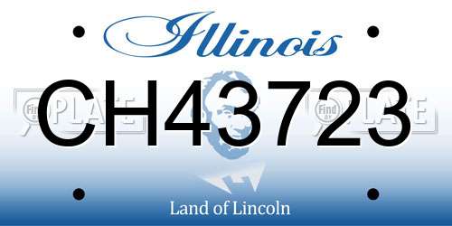 CH43723 Illinois License Plate