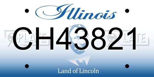 CH43821 Illinois License Plate