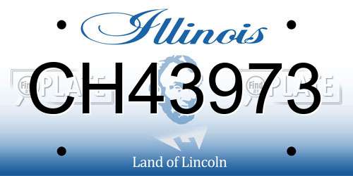 CH43973 Illinois License Plate