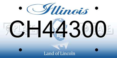 CH44300 Illinois License Plate