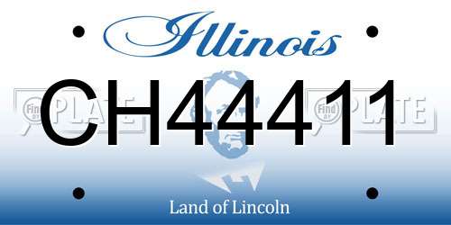 CH44411 Illinois License Plate
